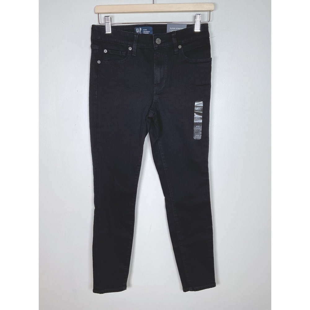 GAP Denim Leggings 4/27R Universal Black Super Stretch Jeans‎ Womens